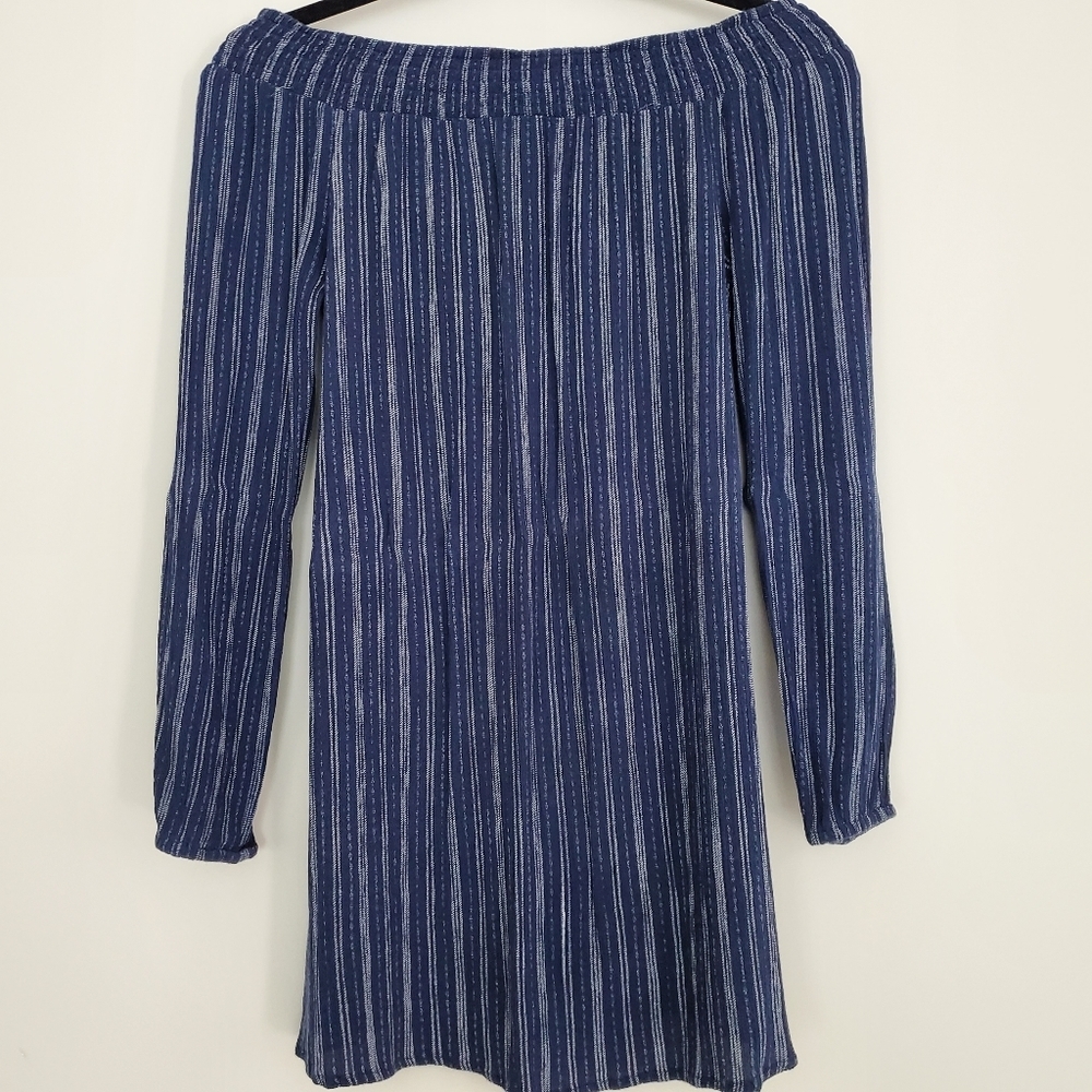 Aeropostale Off The Shoulders Navy Dress - Picture 2 of 8